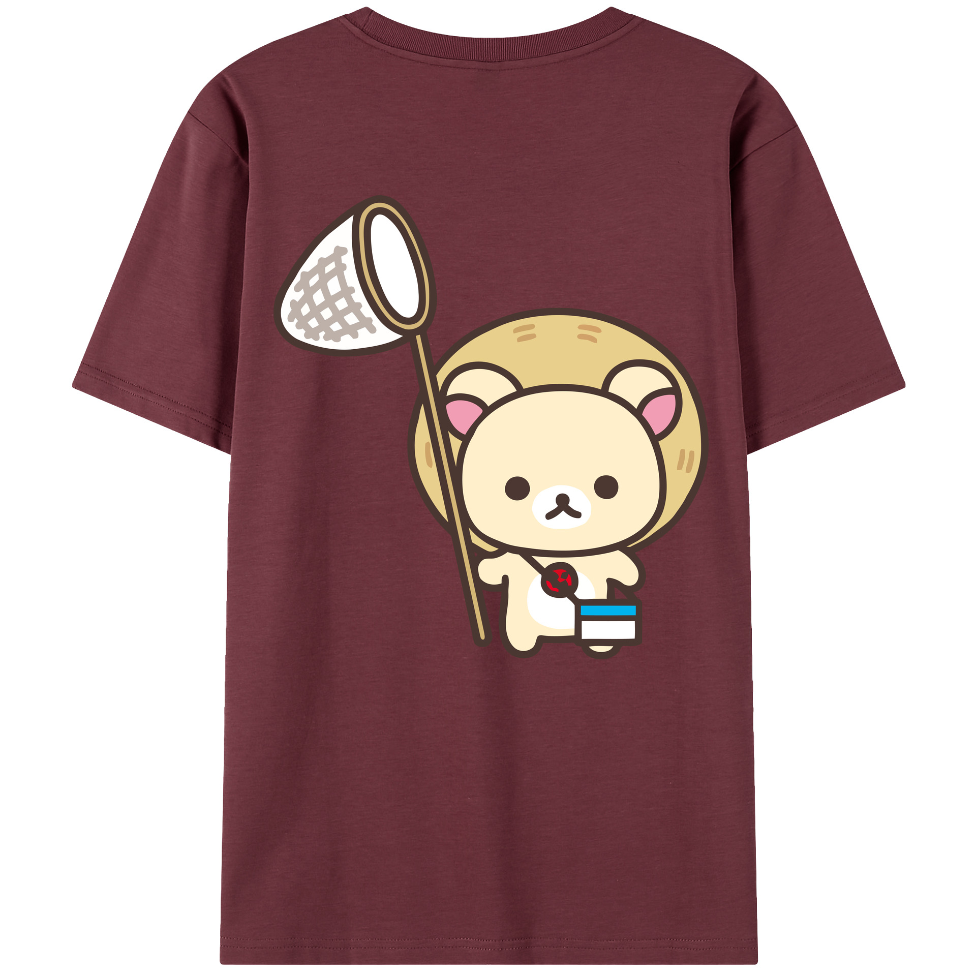 （画像用） リラックマ リラックマ キイロイトリ Rilakkuma Korilakkuma Kiiroitori 綿100％半袖Tシャツ（背面プリント）